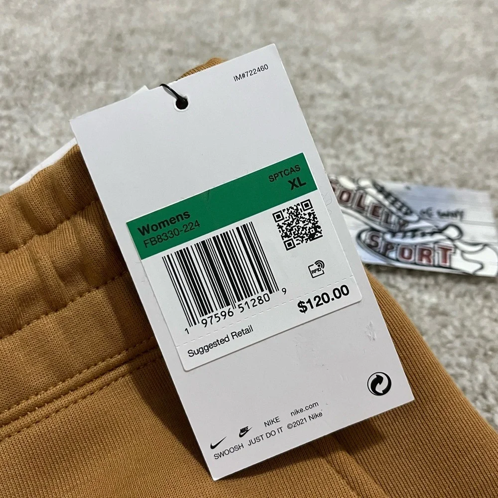 New Nike Tech Fleece Pants Flax Brown Jogger Sweatpants Sportswear Mid Rise - Picture 7 of 8